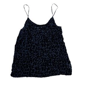 🖤 Michael Michael Kors Black Velvet Leopard Silk Cami Top M